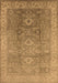 Machine Washable Oriental Brown Traditional Rug, wshurb775brn