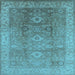 Square Oriental Light Blue Traditional Rug, urb775lblu