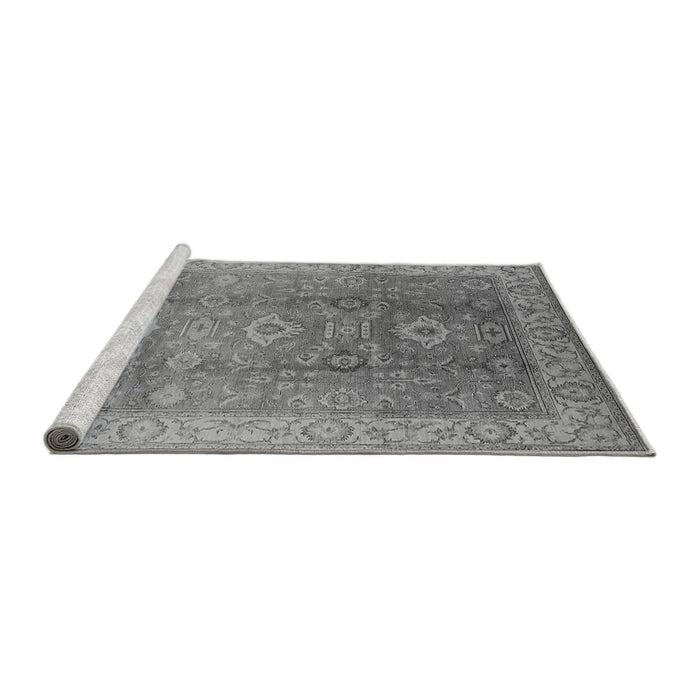 Sideview of Machine Washable Oriental Gray Traditional Rug, wshurb775gry