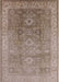 Mid-Century Modern Brown Oriental Rug, urb775