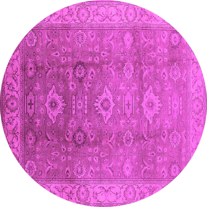Round Oriental Pink Traditional Rug, urb775pnk