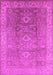 Machine Washable Oriental Pink Traditional Rug, wshurb775pnk