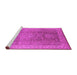 Sideview of Machine Washable Oriental Pink Traditional Rug, wshurb775pnk