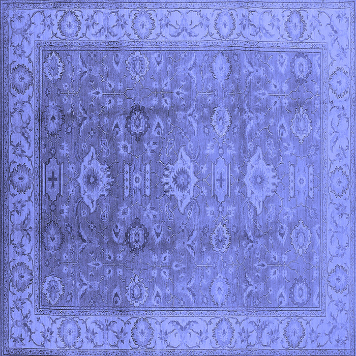 Square Oriental Blue Traditional Rug, urb775blu