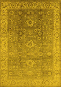 Oriental Yellow Traditional Rug, urb775yw