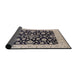 Sideview of Mid-Century Modern Black Oriental Rug, urb776