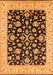 Machine Washable Oriental Orange Traditional Area Rugs, wshurb776org