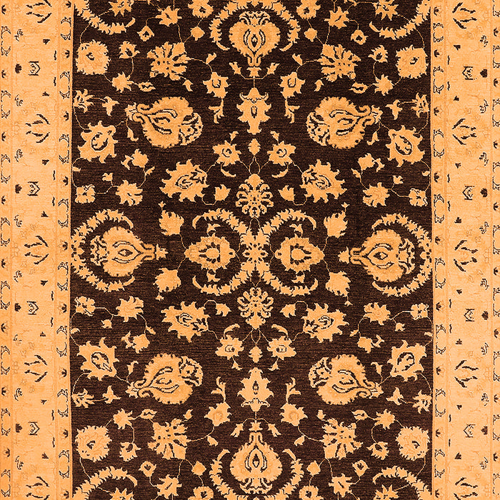 Machine Washable Oriental Orange Traditional Area Rugs, wshurb776org