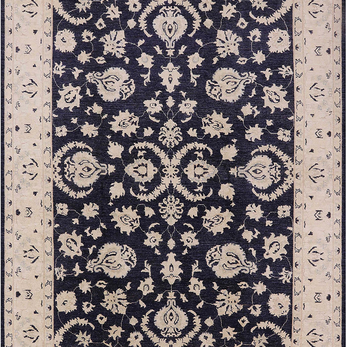 Mid-Century Modern Black Oriental Rug, urb776