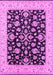 Machine Washable Oriental Pink Traditional Rug, wshurb776pnk