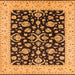 Square Oriental Orange Traditional Rug, urb776org