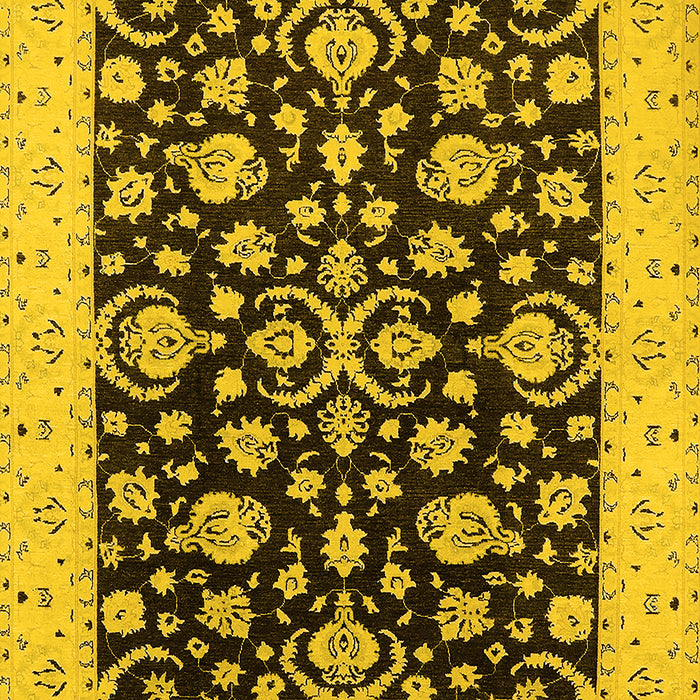 Oriental Yellow Traditional Rug, urb776yw