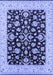 Machine Washable Oriental Blue Traditional Rug, wshurb776blu