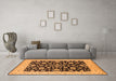 Machine Washable Oriental Orange Traditional Area Rugs in a Living Room, wshurb776org