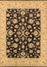Machine Washable Oriental Brown Traditional Rug, wshurb776brn