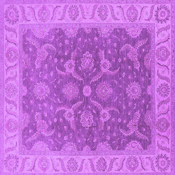 Square Oriental Purple Traditional Rug, urb777pur