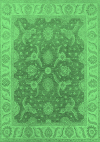 Oriental Emerald Green Traditional Rug, urb777emgrn