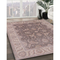 Mid-Century Modern Rose Purple Oriental Rug, urb777