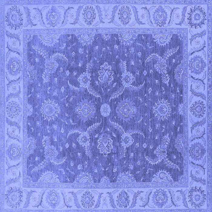 Square Oriental Blue Traditional Rug, urb777blu