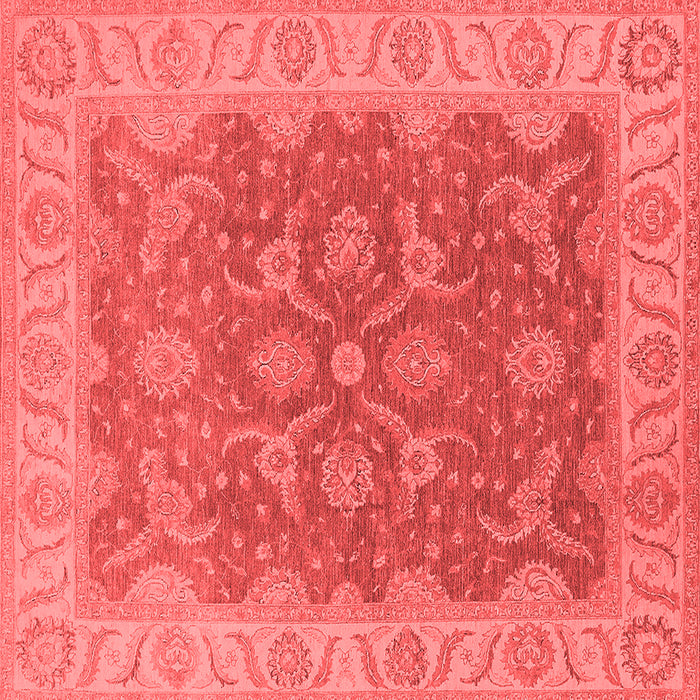 Machine Washable Oriental Red Traditional Rug, wshurb777red
