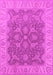 Machine Washable Oriental Pink Traditional Rug, wshurb777pnk