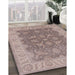 Machine Washable Industrial Modern Rose Dust Purple Rug in a Family Room, wshurb777