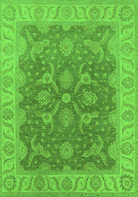 Oriental Green Traditional Rug, urb777grn