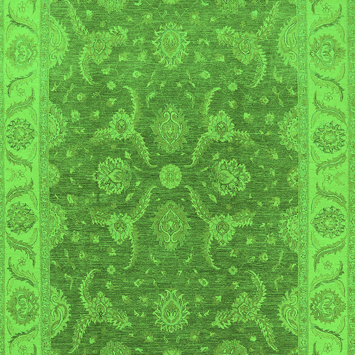 Oriental Green Traditional Rug, urb777grn