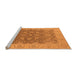 Sideview of Machine Washable Oriental Orange Traditional Area Rugs, wshurb777org