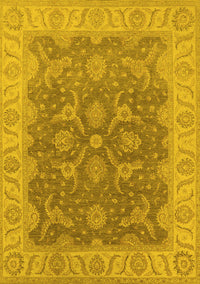 Oriental Yellow Traditional Rug, urb777yw