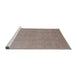 Sideview of Machine Washable Industrial Modern Rose Dust Purple Rug, wshurb778