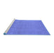 Sideview of Machine Washable Oriental Blue Traditional Rug, wshurb778blu