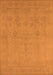 Machine Washable Oriental Orange Traditional Area Rugs, wshurb778org