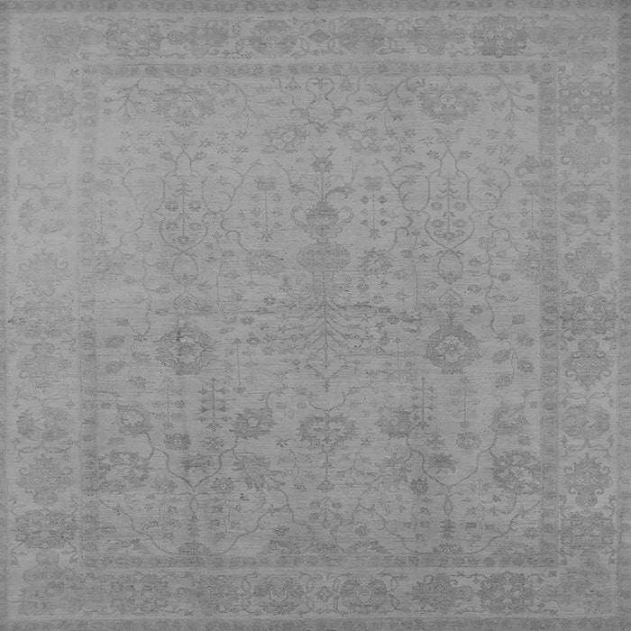 Square Machine Washable Oriental Gray Traditional Rug, wshurb778gry
