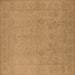 Square Oriental Brown Traditional Rug, urb778brn