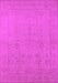 Machine Washable Oriental Pink Traditional Rug, wshurb778pnk