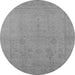 Round Oriental Gray Traditional Rug, urb778gry