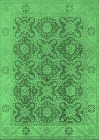 Oriental Emerald Green Traditional Rug, urb779emgrn