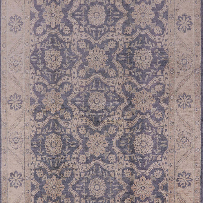 Mid-Century Modern Khaki Rose Pink Oriental Rug, urb779