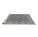 Sideview of Machine Washable Oriental Gray Traditional Rug, wshurb779gry