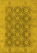 Oriental Yellow Traditional Rug, urb779yw