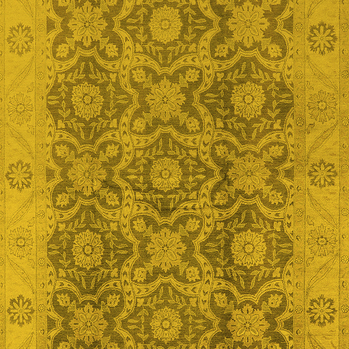Oriental Yellow Traditional Rug, urb779yw