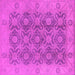 Square Oriental Pink Traditional Rug, urb779pnk