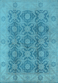 Oriental Light Blue Traditional Rug, urb779lblu