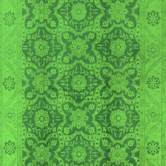 Oriental Green Traditional Rug, urb779grn