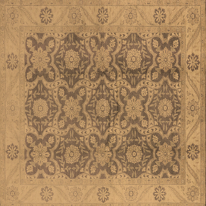 Square Oriental Brown Traditional Rug, urb779brn