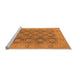 Sideview of Machine Washable Oriental Orange Traditional Area Rugs, wshurb779org