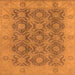 Square Oriental Orange Traditional Rug, urb779org