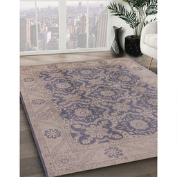 Machine Washable Industrial Modern Khaki Rose Pink Rug in a Family Room, wshurb779