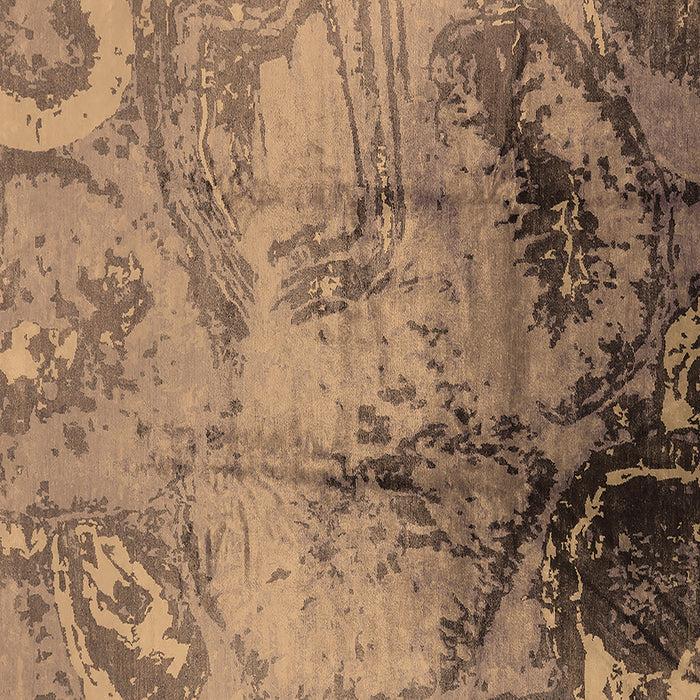 Square Oriental Brown Industrial Rug, urb780brn